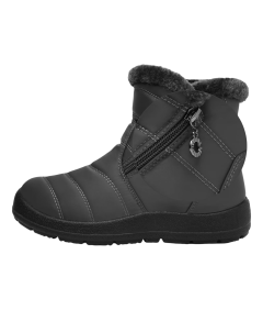 SCECOCRS Damskie Buty Zimowe Śniegowce Ocieplane Wodoodporne Szare 41 EU