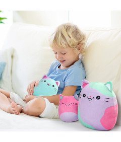 Pluszowa Poduszka Pluszak Kot Miękki Squishy Zestaw 3 szt 17 cm 30 cm