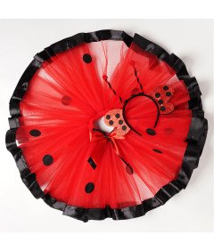 Kostium Przebranie Strój Karnawał Biedronki dla Dziewczynek 2-4 Lat