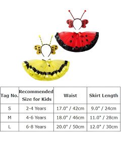 Kostium Przebranie Strój Karnawał Biedronki dla Dziewczynek 2-4 Lat