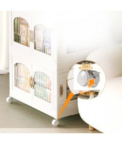 Szafka Składane Skrzynie z Pokrywką 4 Poziomy 225 L 126,5 x 55 x 32,5 cm