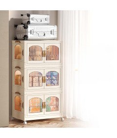 Szafka Składane Skrzynie z Pokrywką 4 Poziomy 225 L 126,5 x 55 x 32,5 cm