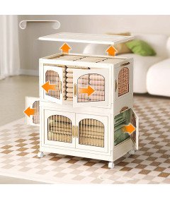 Szafka Składane Skrzynie z Pokrywką 4 Poziomy 225 L 126,5 x 55 x 32,5 cm