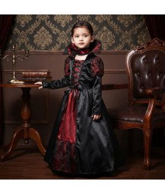 Kostium Strój Wampira Wampirzyca Przebranie Halloween Karnawał 120/130 cm