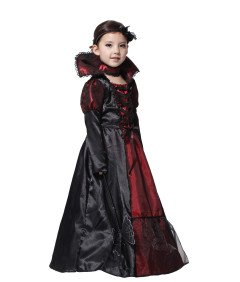 Kostium Strój Wampira Wampirzyca Przebranie Halloween Karnawał 130/140 cm