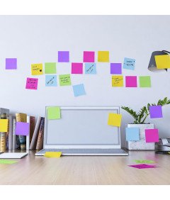 Karteczki Samoprzylepne Notes Zestaw 1600 Kartek 76x76 mm MIX Kolorów