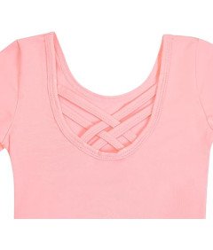 Body Baletowe ze Spódnicą Tutu Strój Baletnicy Długi Rękaw Różowy 130 cm