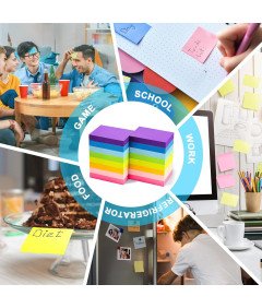 Karteczki Samoprzylepne Notes Zestaw 1200 Kartek 51x38 mm MIX Kolorów