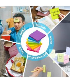 Karteczki Samoprzylepne Notes Zestaw 1600 Kartek 76x76 mm MIX Kolorów