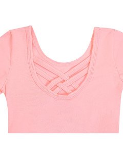 Body Baletowe ze Spódnicą Tutu Strój Baletnicy Długi Rękaw Różowy 140 cm