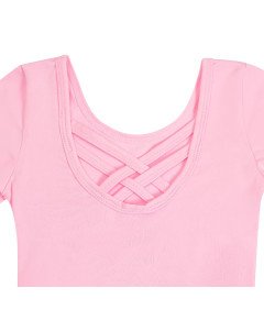 Body Baletowe ze Spódnicą Tutu Strój Baletnicy Długi Rękaw Różowy 160 cm