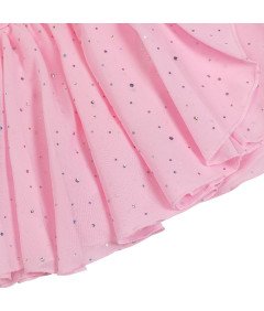 Body Baletowe ze Spódnicą Tutu Strój Baletnicy Długi Rękaw Różowy 160 cm