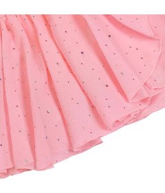 Body Baletowe ze Spódnicą Tutu Strój Baletnicy Długi Rękaw Różowy 160 cm