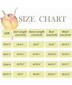 Body Baletowe ze Spódnicą Tutu Strój Baletnicy Długi Rękaw Różowy 160 cm