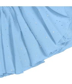 Body Baletowe ze Spódnicą Tutu Strój Baletnicy Długi Rękaw Niebieskie 120cm