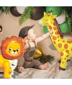 Gigantyczny Balon Foliowy 3D Lew Stojąca Zabawka Zoo Dekoracja Safari 54 cm