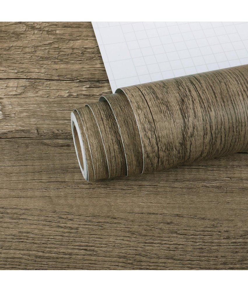 VEELIKE Samoprzylepna Folia Meblowa Struktura Drewna Szara 60 x 900 cm