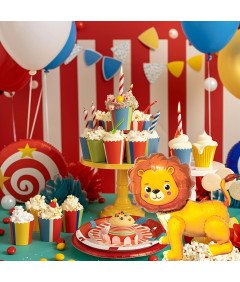 Gigantyczny Balon Foliowy 3D Lew Stojąca Zabawka Zoo Dekoracja Safari 54 cm