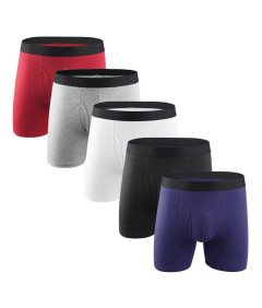 Bawełniane Bokserki Męskie Elastyczne Zestaw 5 Sztuk Majtki Oddychające S