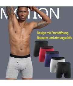 Bawełniane Bokserki Męskie Elastyczne Zestaw 5 Sztuk Majtki Oddychające S