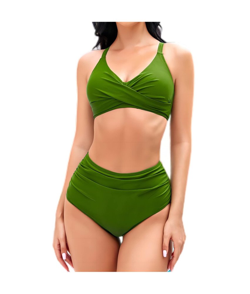 Mooncore Bikini Women Push-Up Zielone Regulowane Wyszczuplające Rozmiar 2XL