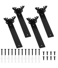 Wsporniki do Półek Podpórki Wsporniki Półek 22,5 cm Stalowe Czarne 4-PAK