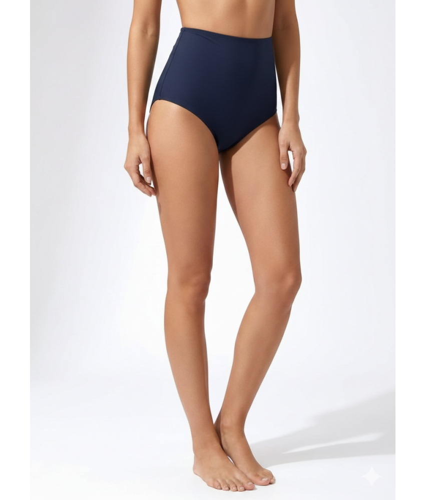 Misfuso Damskie Spodenki Plażowe Kąpielowe z Wysokim Stanem Niebieskie S