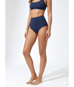 Misfuso Damskie Spodenki Plażowe Kąpielowe z Wysokim Stanem Niebieskie S