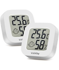 Vaikby Cyfrowy Termometr Wewnętrzny Higrometr do Pomieszczeń Zestaw 4 Sztuk
