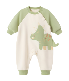 Kombinezon dla Noworodka Bawełniany Długi Rękaw Dinozur 12-18 miesięcy