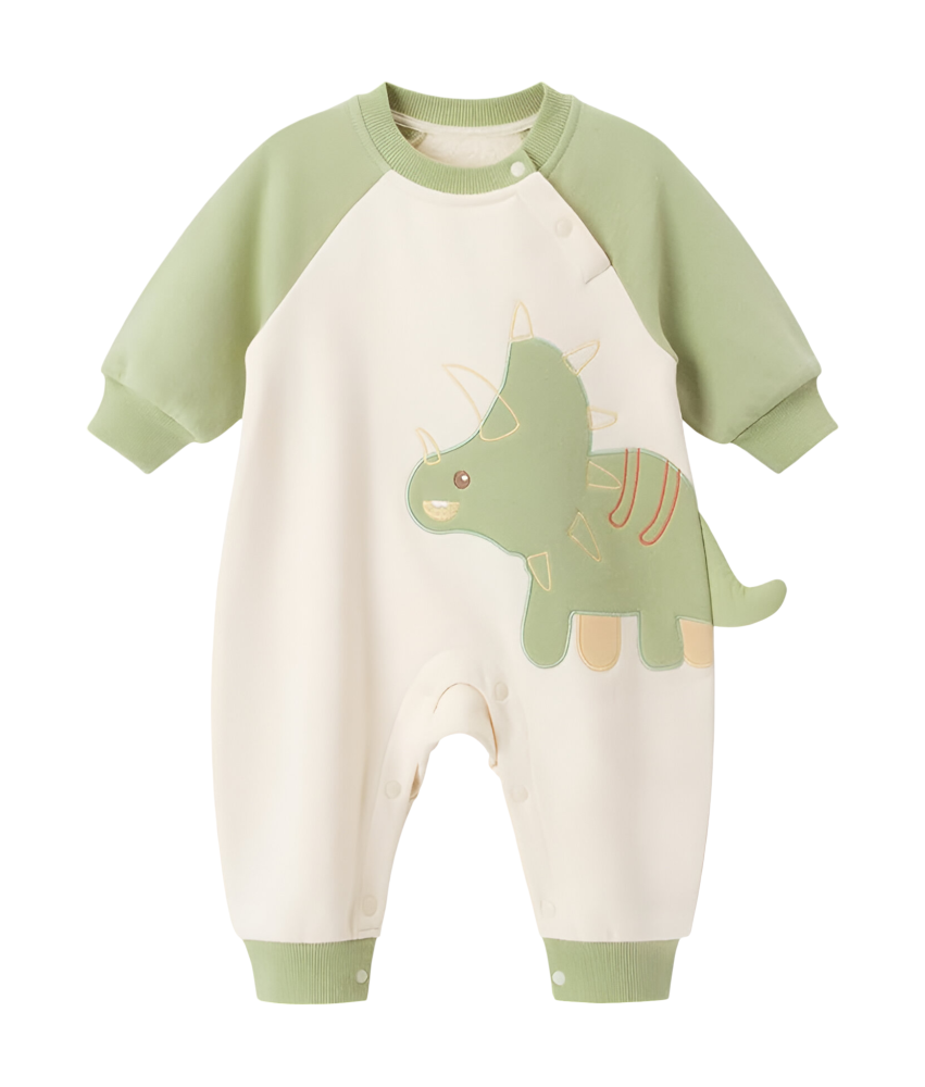 Kombinezon dla Noworodka Bawełniany Długi Rękaw Dinozur 12-18 miesięcy