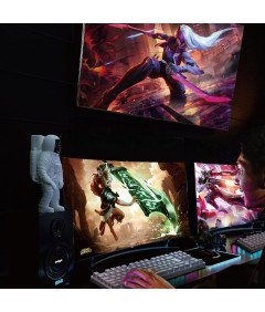 Klawiatura Mechaniczna Gamingowa TKL AZERTY Przewodowa RGB Hot Swap Biała