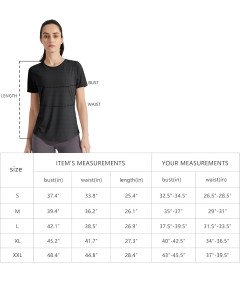 Damska Koszulka do Ćwiczeń Jogi Treningowa Sportowa Krótki Rękaw Szara L