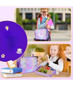Śniadaniówka Lunchbox dla Dziewczynek Zestaw Torba do Szkoły Różowa 1330 ml