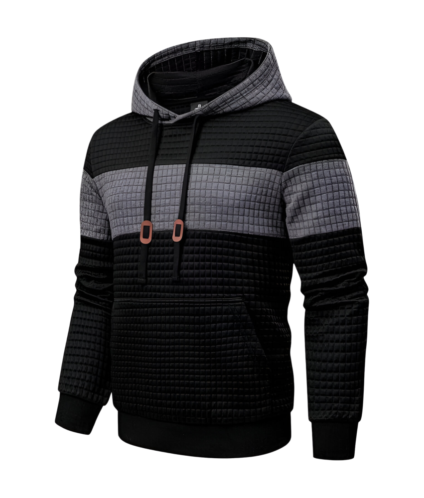 Męska Bluza z Kapturem Długi Rękaw Casual Ciepła Sportowa Stylowa Czarna XL