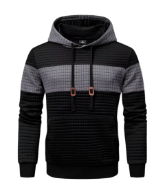 Męska Bluza z Kapturem Długi Rękaw Casual Ciepła Sportowa Stylowa Czarna XL