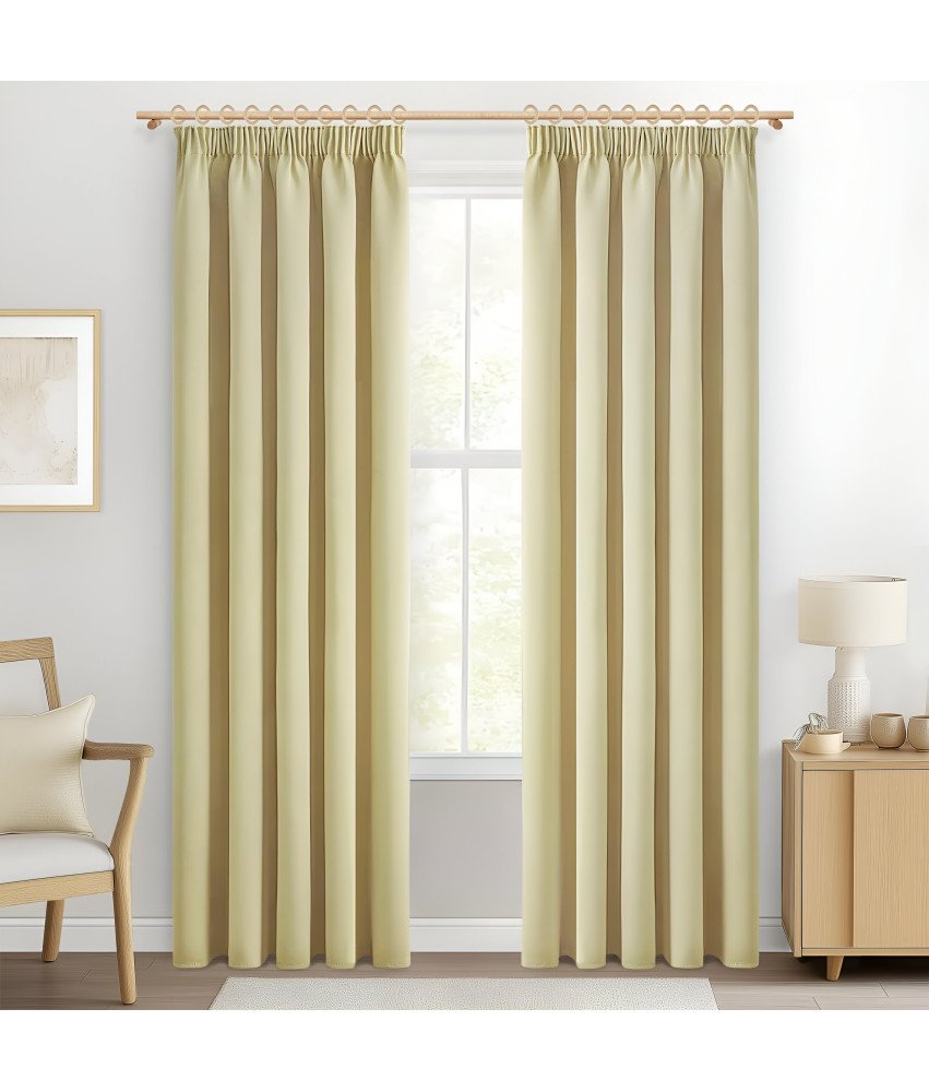 Zasłony Firany Zaciemniające Nowoczesne Biskotowe Beżowe 225 x 140 cm 2 szt