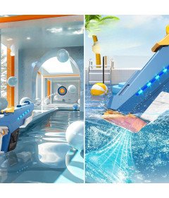 Elektryczny Pistolet Karabin na Wodę Automatyczny Duży Zbiornik USB 55 cm