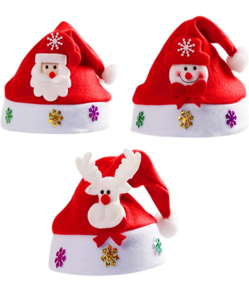 Komplet 3 klasičnih božičnih klobukov kot nalašč za božič