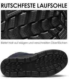 DREAM PAIRS Damskie Buty Zimowe Śniegowce Ciepłe Wodoszczelne Granatowe 41