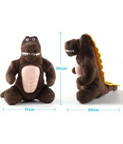 Zabawka Dla Psa Pluszowa Dinozaur 20 cm Interaktywna Piszcząca Gryzak