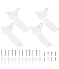 Wsporniki do Półek Podpórki Wsporniki Półek 15 cm Stalowe Białe 4-PAK