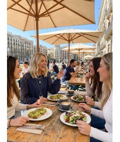 Tuopuda Sweter Damski Bluzka na Długi Rękaw Okrągły Dekolt Granatowa L