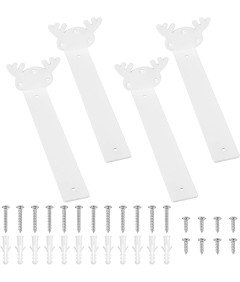 Wsporniki do Półek Podpórki Wsporniki Półek 20 cm Stalowe Białe 4-PAK