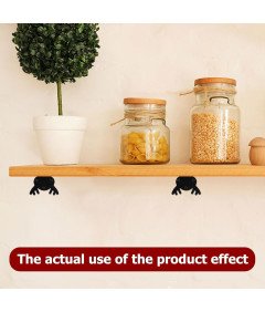 Wsporniki do Półek Podpórki Wsporniki Półek 12,5 cm Stalowe Czarne 4-PAK