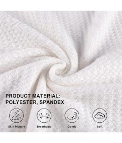 Tuopuda Sweter Damski Bluzka na Długi Rękaw Okrągły Dekolt Biała S