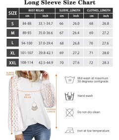 Tuopuda Sweter Damski Bluzka na Długi Rękaw Okrągły Dekolt Biała S