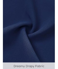 PatPat Sukienka Elegancka Gładka Vintage Granatowa Dla Dziewczynek 8-9 lat