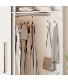 Wieszak na Ubrania Ścienny 6 Sztuk Wieszaki na Ubrania do 16 kg Srebrne