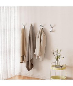 Wieszak na Ubrania Ścienny 6 Sztuk Wieszaki na Ubrania do 16 kg Srebrne